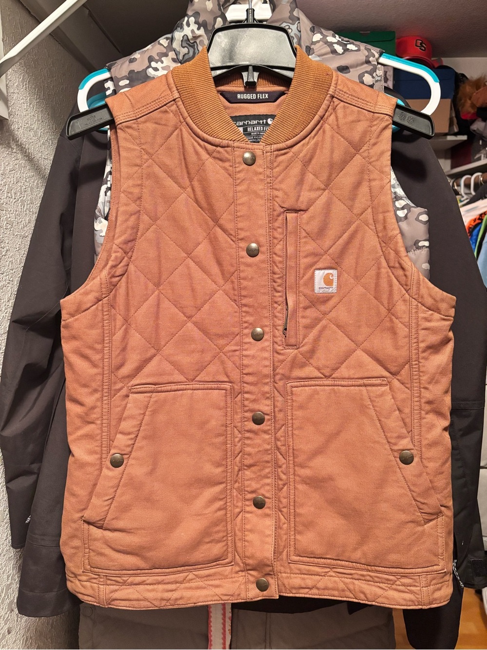 Carhartt Women's Rugged Flex Canvas Rib Collar Vest NwOT XS